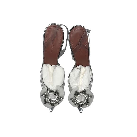 Amina Muaddi Begum Slingback PVC Clear Heel in Transparent - Picture 5 of 12